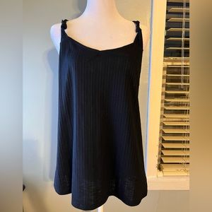 Lane Bryant black top with knots on sleeves. Size 10/12